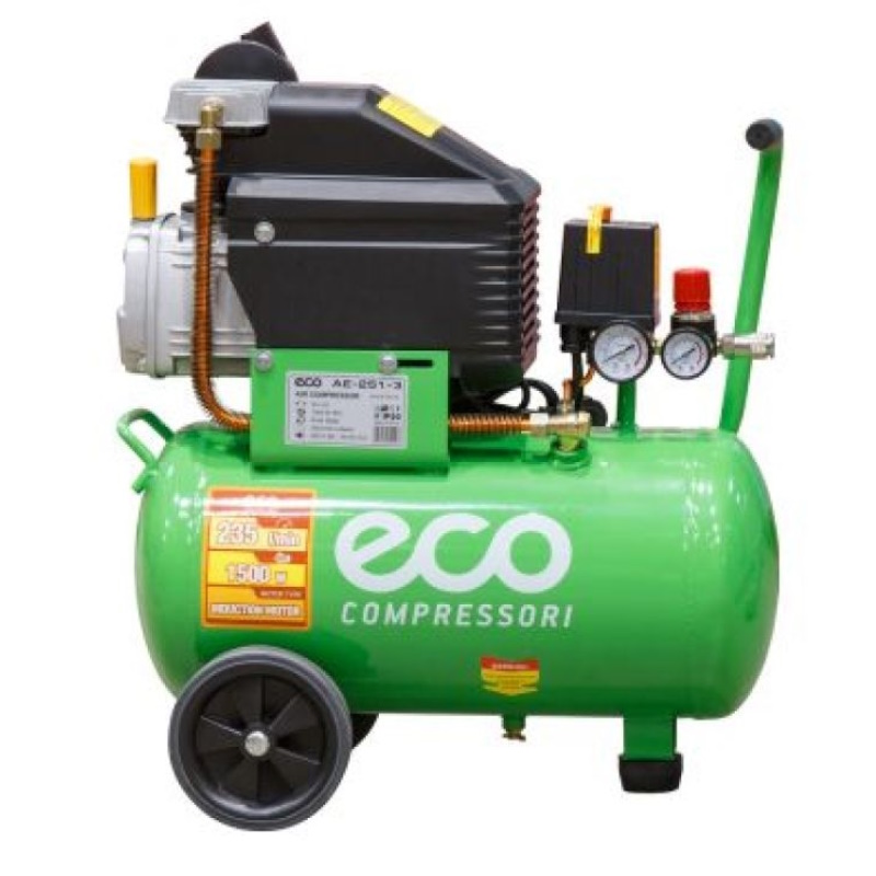 Компрессор Eco AE-251-3, 235 л/мин, 8 атм, коаксиальный, масляный, ресив. 24 л, 220 В, 1.50 кВт  в Иваново