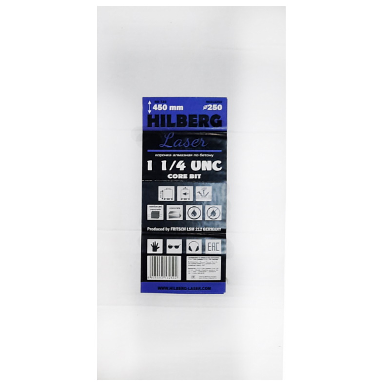 Коронка алмазная Hilberg Laser HD725, 250*450, 1 1/4 UNC  в Иваново