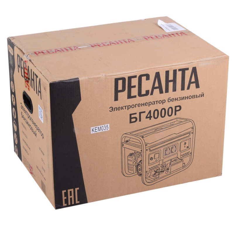 Бензиновый электрогенератор Ресанта БГ 4000 Р 4606059025436