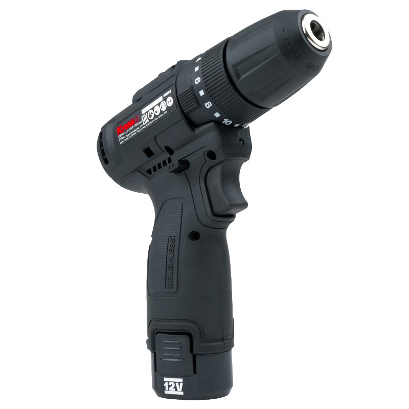 Аккумуляторная дрель-шуруповерт ударная Kress KU362 (бесщеточная, напряжение 12В, вес 1.5 кг)