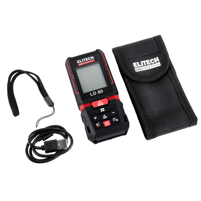 Лазерный дальномер Elitech HD LD 80 204770, 0.05–80 м, угломер, точность-1.5 мм/м во Владимире