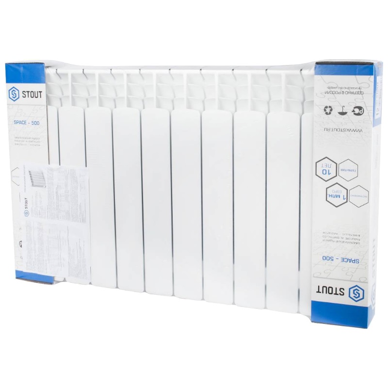 Радиатор биметаллический Stout Space 500 SRB-0310-050012, 12 секций