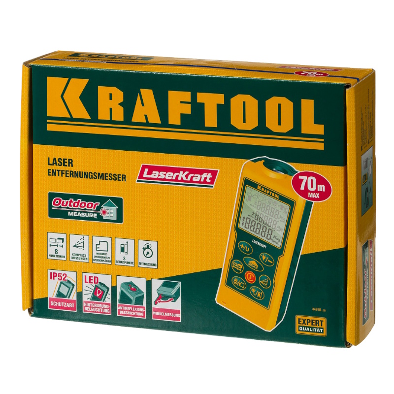 Дальномер Kraftool LASER-KRAFT 34760_z01 лазерный, дальность 5см - 70м, точность 1,5мм  в Иваново