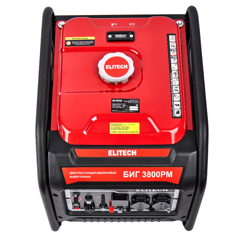 Генератор бензиновый Elitech БИГ 3800РМ 204587, инв, 4-т, мак3/ном2, 8кВт, т/б-15л