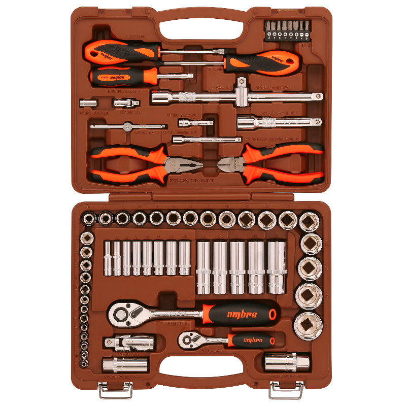 Набор инструментов универсальный Ombra OMT69S, 1/4", 1/2"DR, 69 предметов в Твери