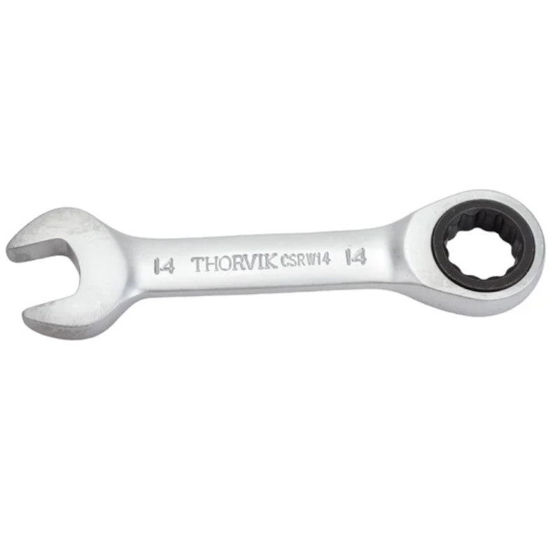 Ключ гаечный комбинированный трещоточный короткий Thorvik CSRW14 053523, 14 мм в Костроме