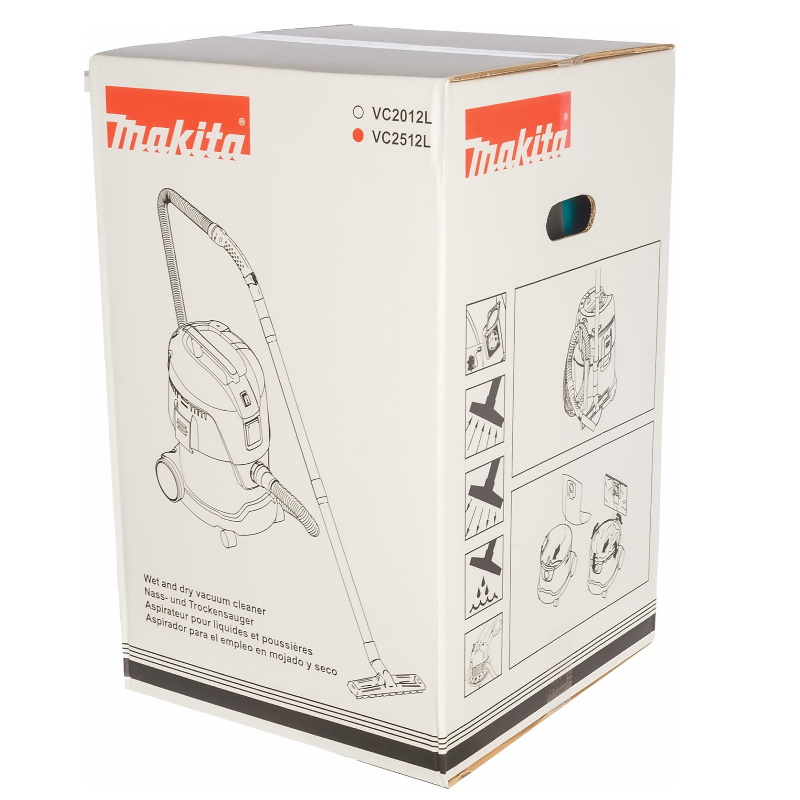 Строительный пылесос Makita VC2512L + пылесборный мешок (5шт) в Костроме