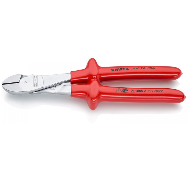Бокорезы особо мощные Knipex KN-7407250, VDE, 250 мм, хром, обливные диэлектрические ручки в Иваново