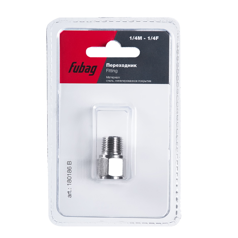Переходник Fubag 180186 B, 1/4"M на 1/4"F, 1 шт в Твери