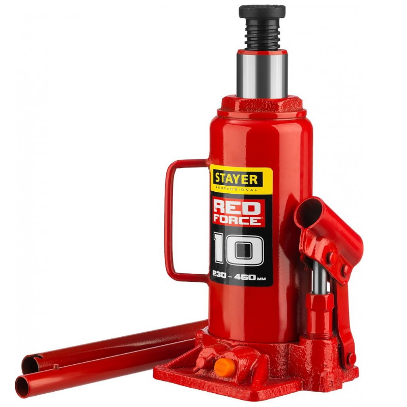 Домкрат гидравлический бутылочный Stayer "Red Force" 43160-10 43160-10_z01, 10т, 230-460 мм в Иваново
