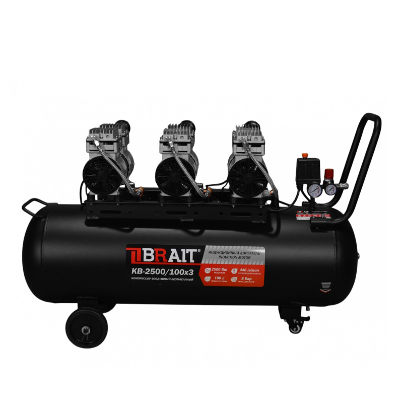 Компрессор воздушный Brait KB-2500/100X3 20.01.044.043 (2500 Вт , 220 В/50 Гц) в Угличе