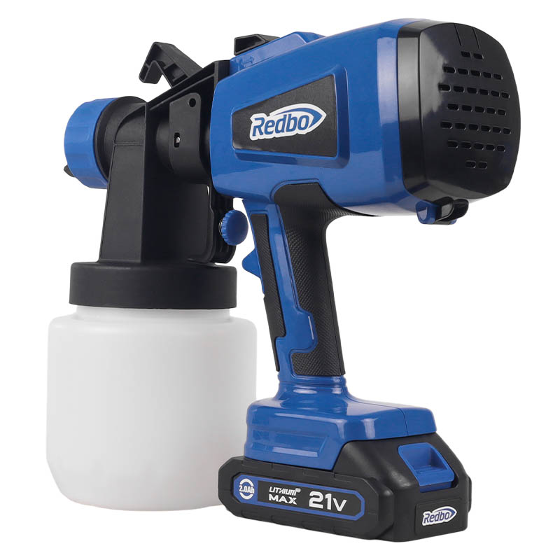 Аккумуляторный краскораспылитель бесщеточный Redbo OGG-21E ( 21 В2*2Ач под Makita LXT., 2.5 мм., 800 мл.)