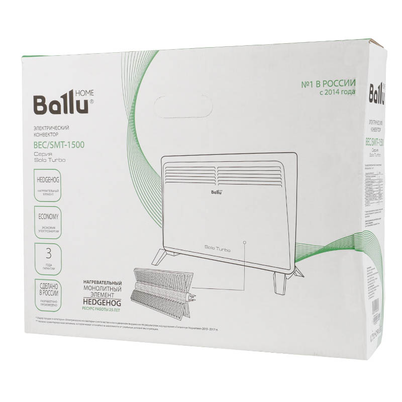 Конвекторный электрообогреватель Ballu Solo Turbo BEC/SMT-1500 в Коврове