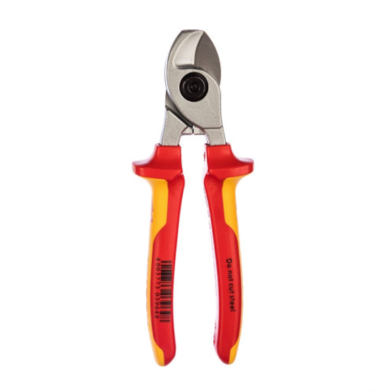 Кабелерез Knipex KN-9516165SB, VDE, Ø 15 мм (50 мм²), длина 165 мм, хром, 2-компонентные диэлектрические ручки