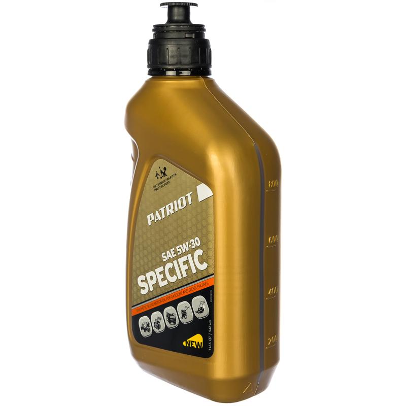 Масло для 4t тактного мотора мотоблока Patriot Specific High-Tech 30594, 0.946 л, вязкость 5W-30 в Муроме