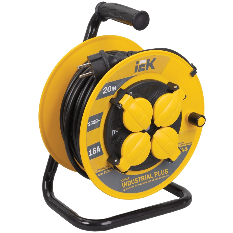 Катушка IEK INDUSTRIAL PLUS УК20 WKP15-16-04-20-44 2PPE20м 3х15мм2 IP44 7039₽