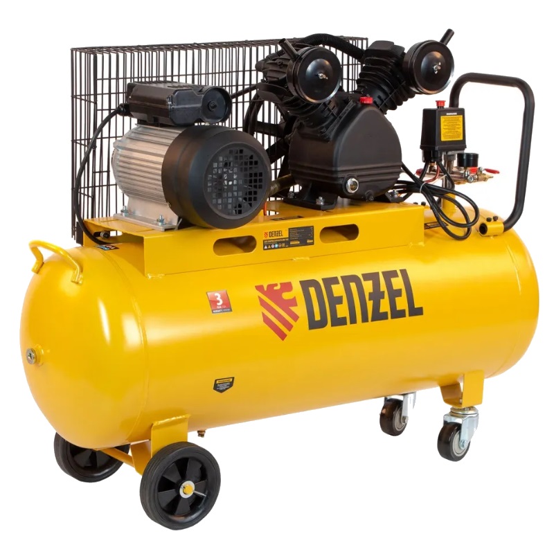 Компрессор воздушный Denzel BCV2200/100 58110, 2,2 кВт, 370 л/мин, 100 л в Александрове
