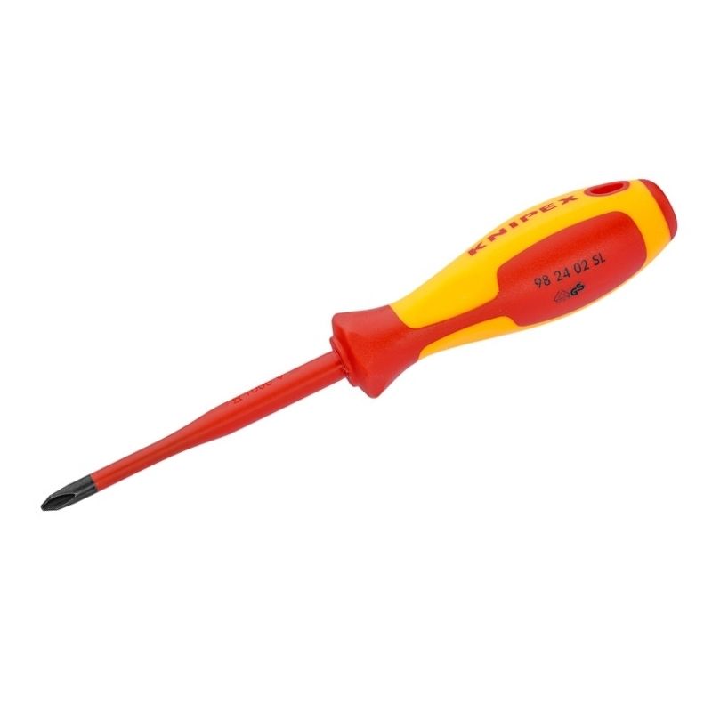 Отвёртка крестовая (тонкая) KNIPEX Phillips®, 212 mm, KN-982402SL в Твери