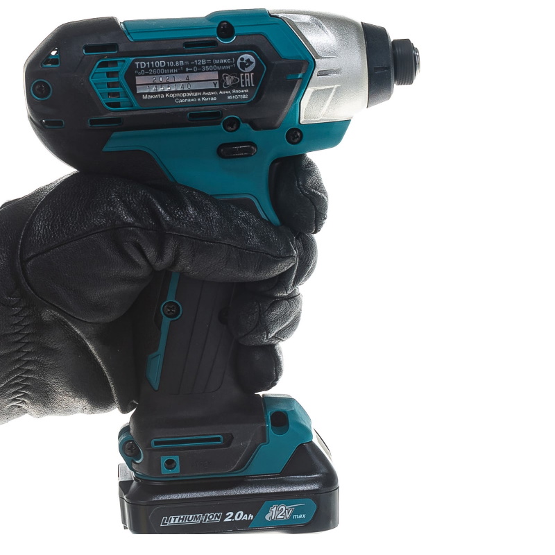 Аккумуляторный винтоверт Makita TD110DWAE (ударный тип, крутящий момент 110 нм, вес 1 кг, подсветка)