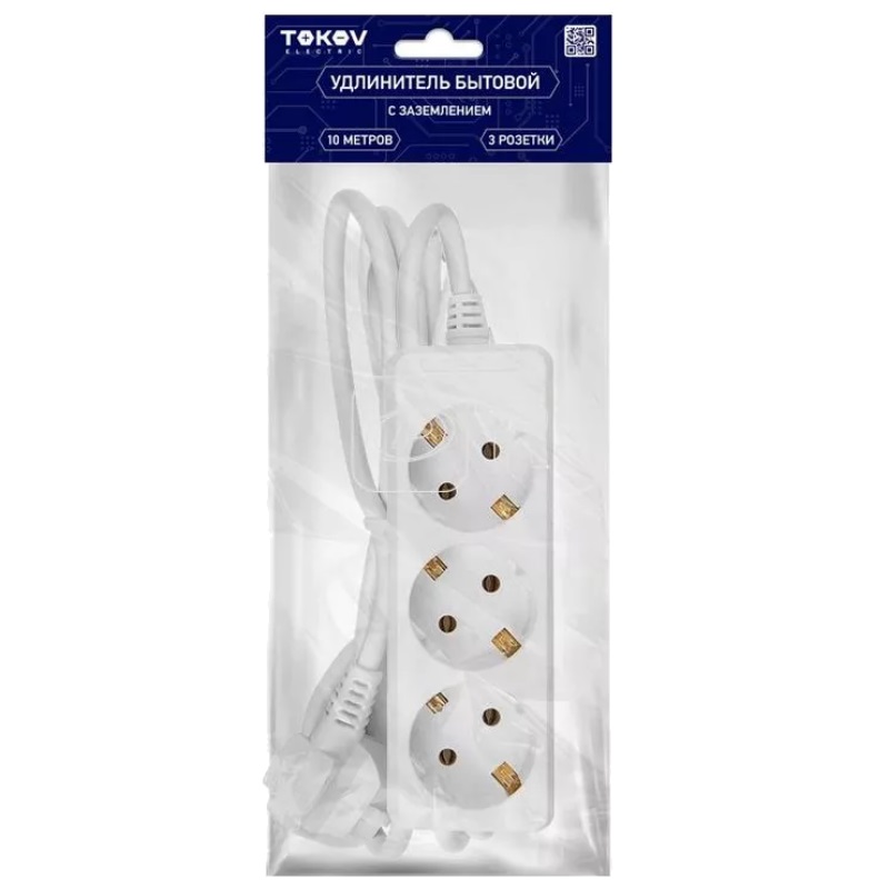 Удлинитель Tokov Electric TKE-C01-BU3-10-1-Z (3х10 м, с заземлением) в Череповце