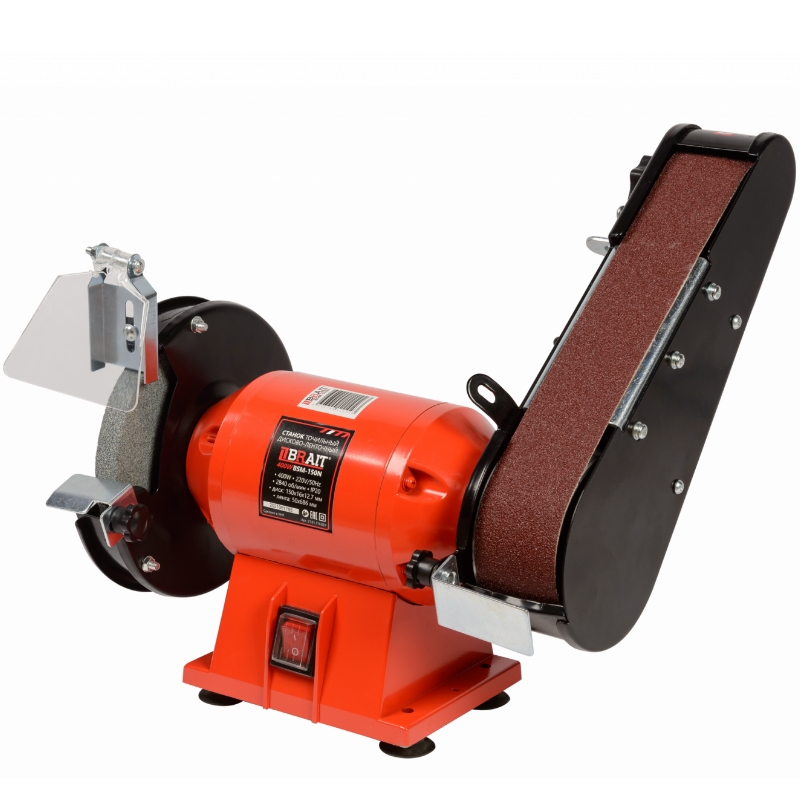 Станок точильный дисково-ленточный Brait BSM-150N 2101119061 400Вт диск 150х16х127 лента 50х686 2840обмин 5023₽