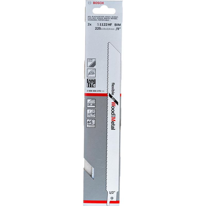 Сабельные пилки Bosch S 1122 HF 2.608.656.270 (2 шт.) в Рыбинске