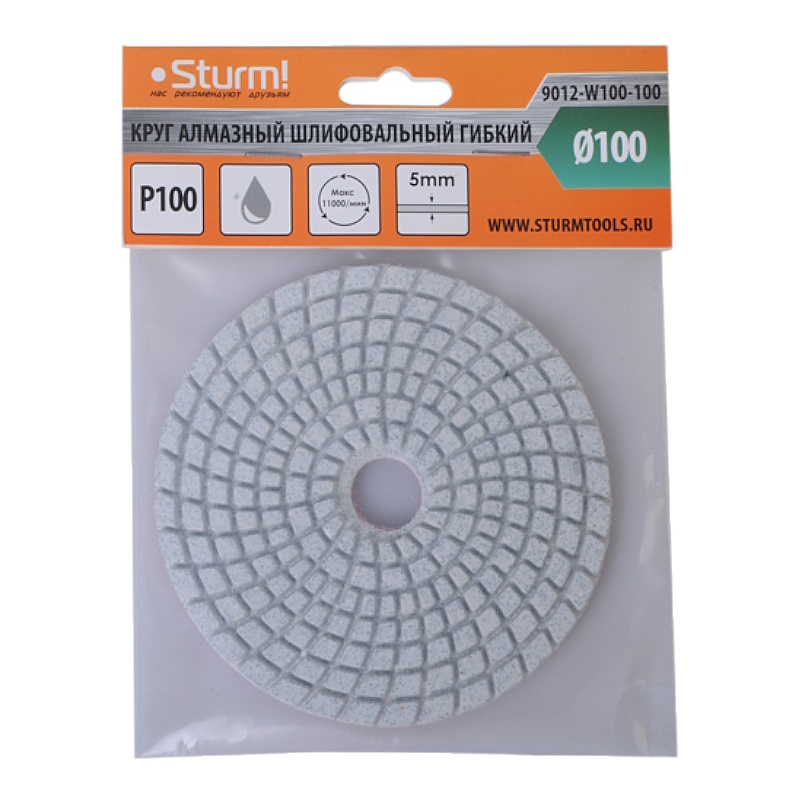 Круг шлифовальный гибкий STURM 9012-W100-100