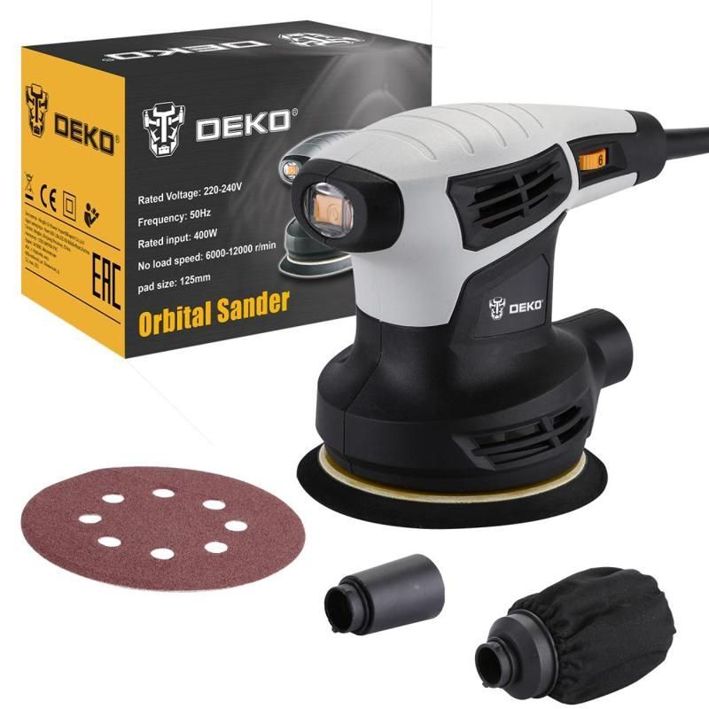 Эксцентриковая шлифовальная машина Deko DKG400-125 063-2203