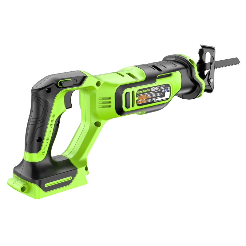 Пила сабельная Greenworks GPT-BLRS-1 24V 1200607CUB, аккумуляторная, 24V, бесщеточная, 0-3000/мин, рез 115 мм дер.,1х4Ач,ЗУ,кор в Рыбинске