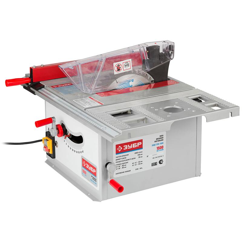 Циркулярная настольная пила Зубр ЗПДС-255-1500 18127₽