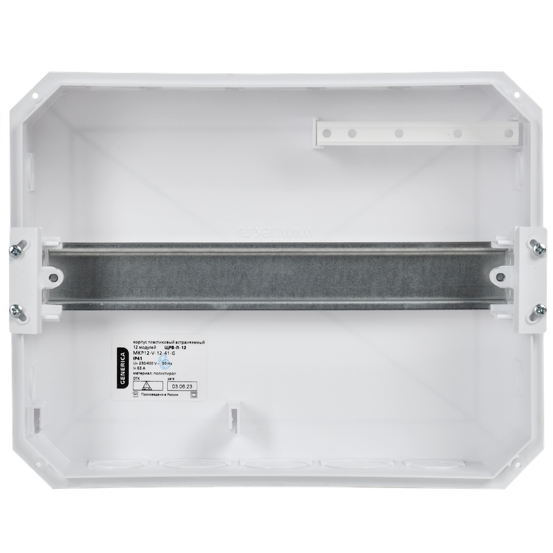 Корпус пластиковый IEK GENERICA ЩРВ-П-12 MKP12-V-12-41-G черн. прозр. дверь IP41 в Вологде