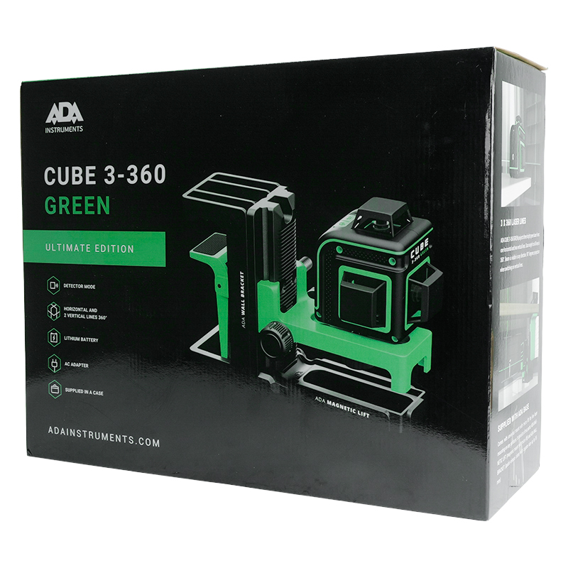 Лазерный уровень ADA Cube 3-360 Green Ultimate Edition А00569