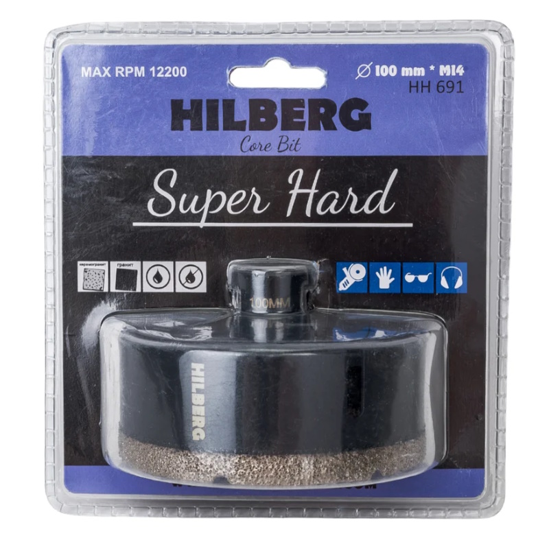 Коронка алмазная Hilberg Super Hard HH691, 100 мм, M14 в Коврове