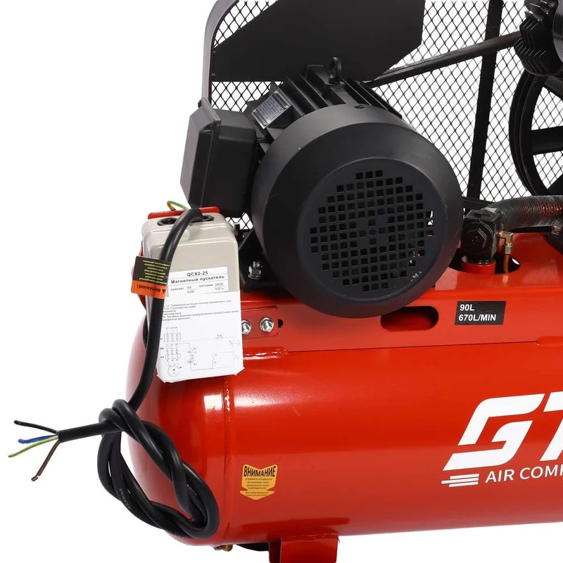 Компрессор поршневой с ременным приводом GTE GTE-MR4090670A, 380В, ресивер 90 л, 670 л/мин в Муроме