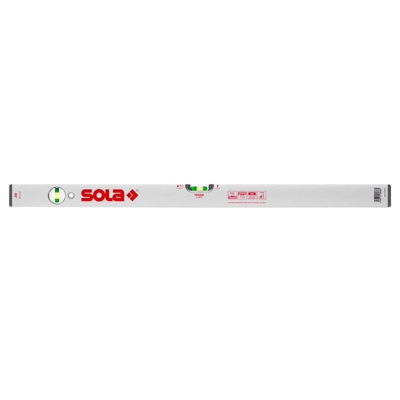 Уровень Sola AV 80 01111101, L = 80 см, 2 глазка, точность 0,5мм/м