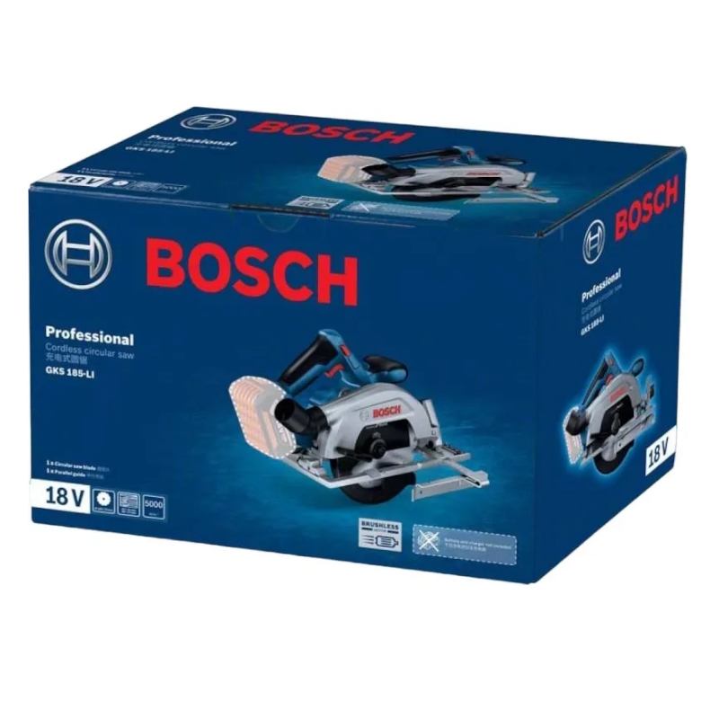 Аккумуляторная циркулярная пила Bosch GKS 185-LI 06016C1223, 1x5.0 Ач, карт.  в Кинешме