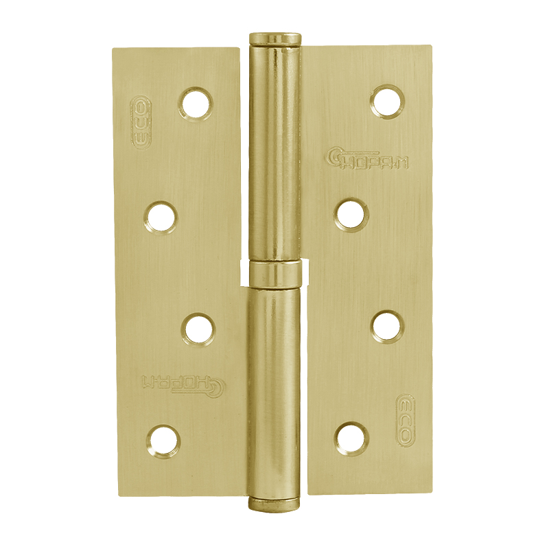 Петля дверная разъемная Нора-М 15445, 750-4", STD 100*70*2.5, без колпачка, матовое золото, правая в Переславле