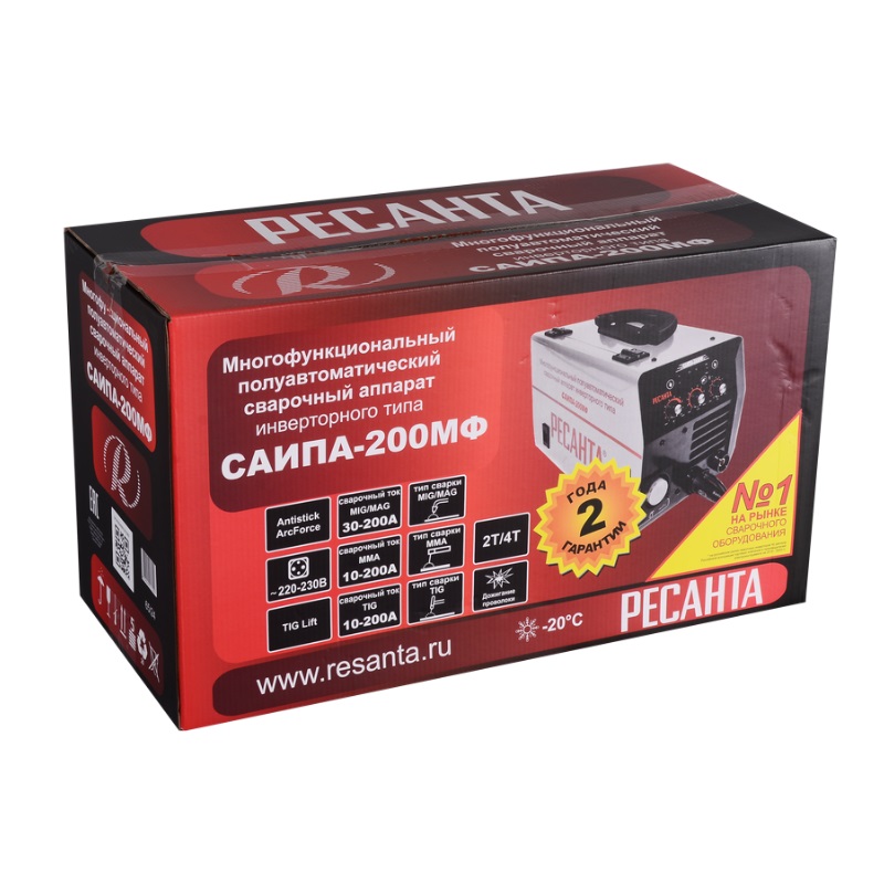Полуавтомат инверторный Ресанта САИПА-200МФ 6524