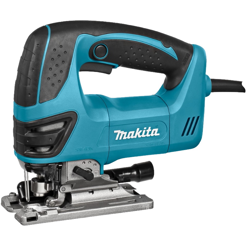 Строительный электролобзик Makita 4350FCT (мощность 720 Вт, маятниковый ход, вес инструмента 2,5 кг)