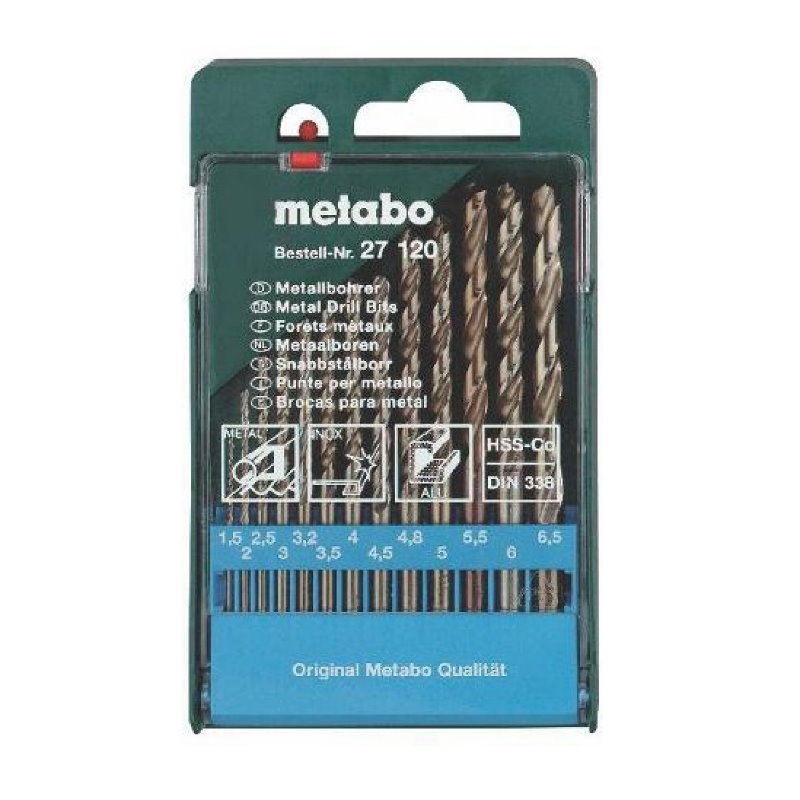 Набор сверл Metabo 627120000, HSS-CO, 1.5-6.5 мм, 13 штук в Иваново