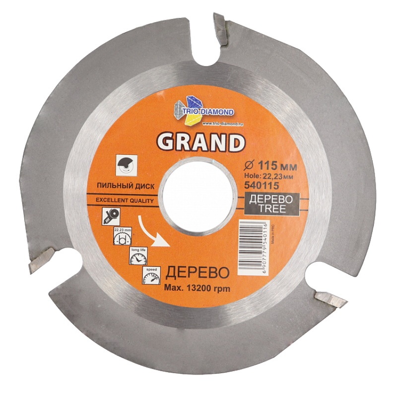 Диск пильный для УШМ Trio-Diamond 540115 11522233T 536₽