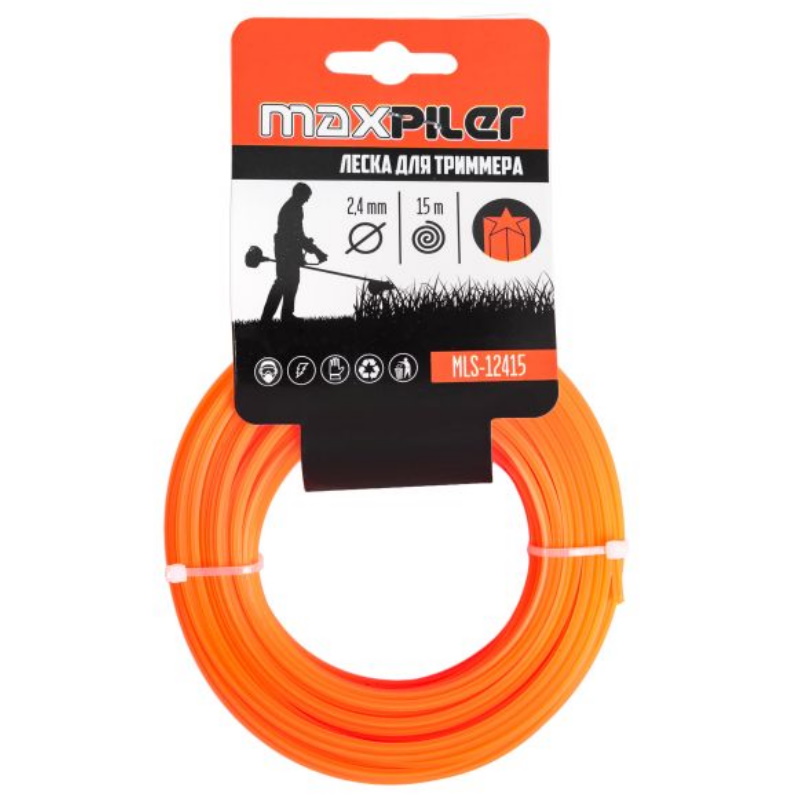Леска для триммера Maxpiler MLS-12415, 2.4MM*15M, звезда во Владимире