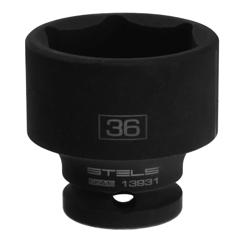 Головка ударная шестигранная Stels 13931, 36 мм, 1/2", CrMo