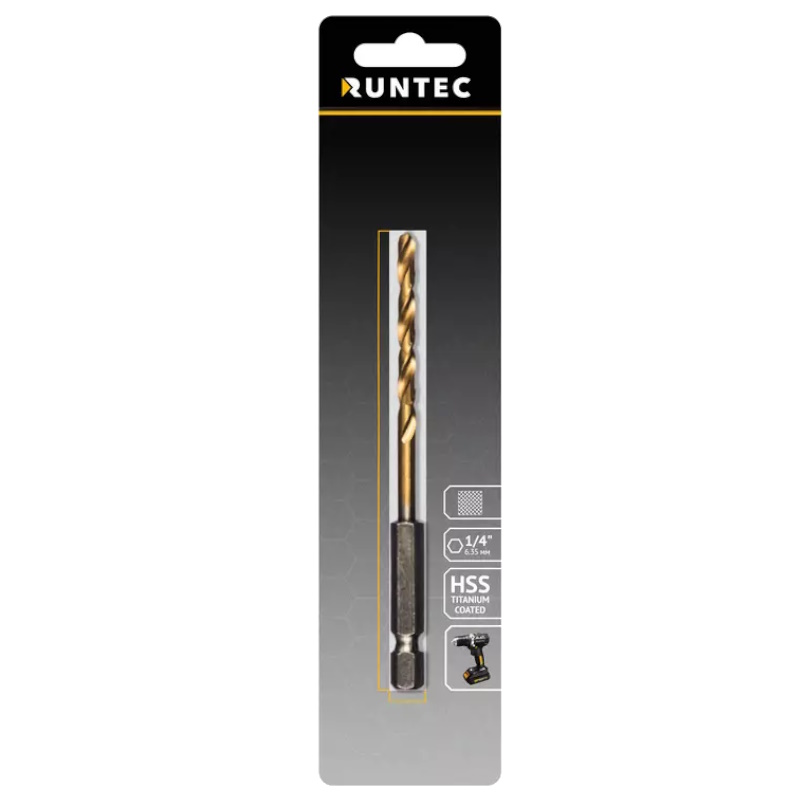 Сверло по металлу Runtec RT-DS3, HSS-TiN, 3 x 80мм, HEX 1/4" в Костроме