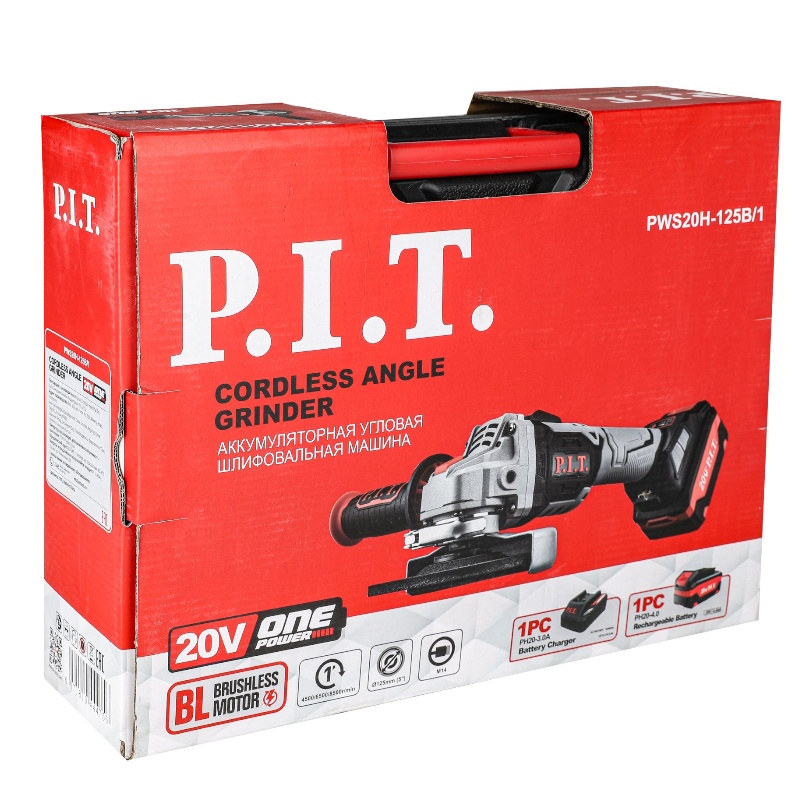 Комплект 1 P.I.T. PBH20H-22B/2, перфоратор PBH20H-22B/2 + УШМ PWS20H-125B/1 в Иваново