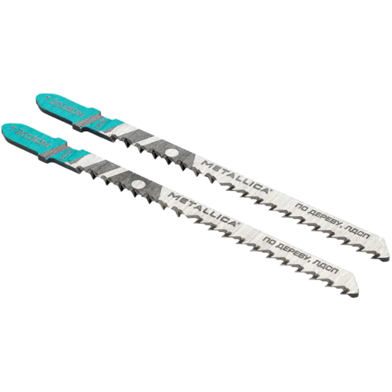 Пилки для лобзика Metallica Optima T201BOM 908976, 100/75 мм, шаг 2 мм, HCS, встреч/зуб, крив/рез, по дереву, 2 шт в Рыбинске