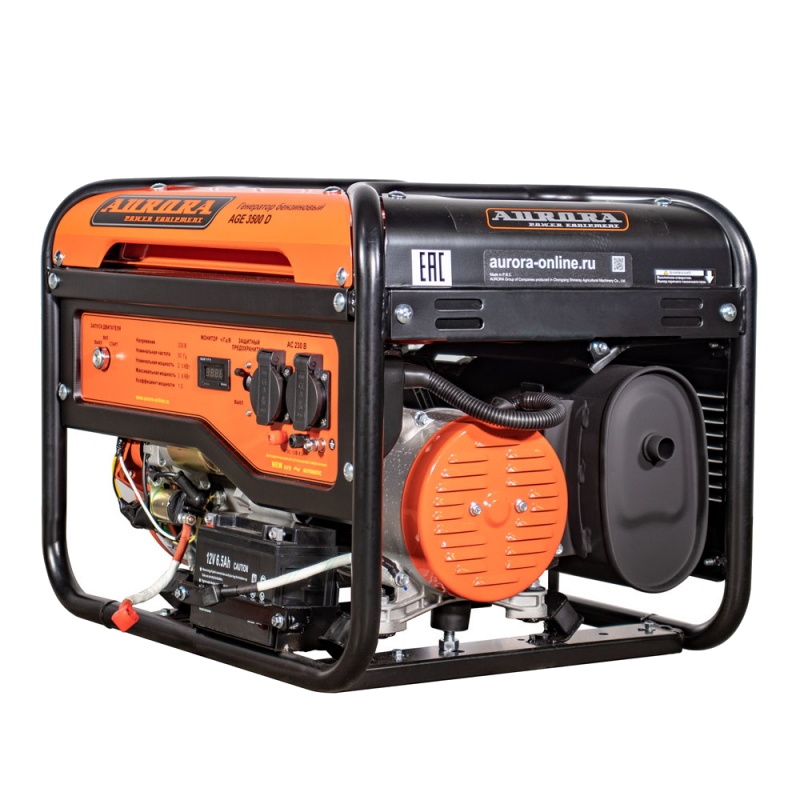 Генератор Aurora AGE 3500 D 6772 мах 28 кВт электростартер 23157₽
