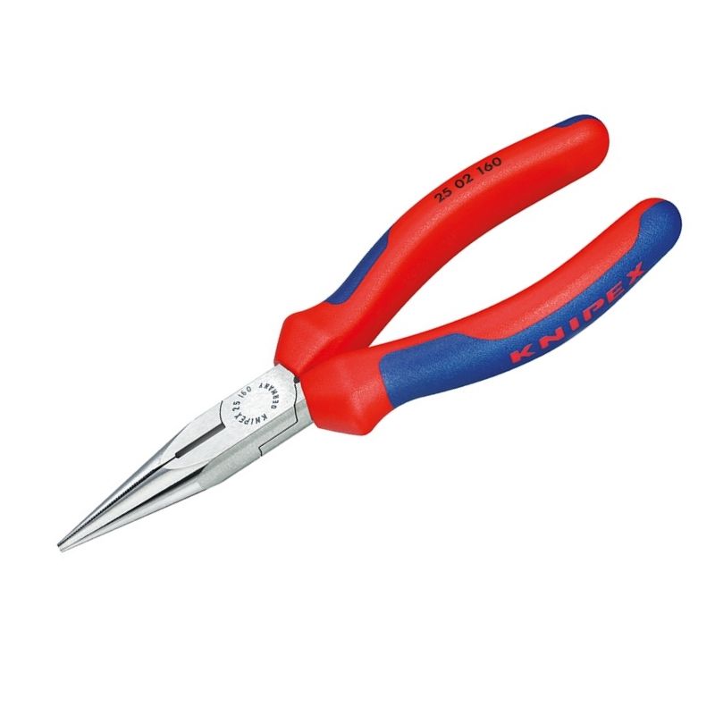 Плоские круглогубцы с режущими кромками Knipex KN-2502160, черненые, 160 мм