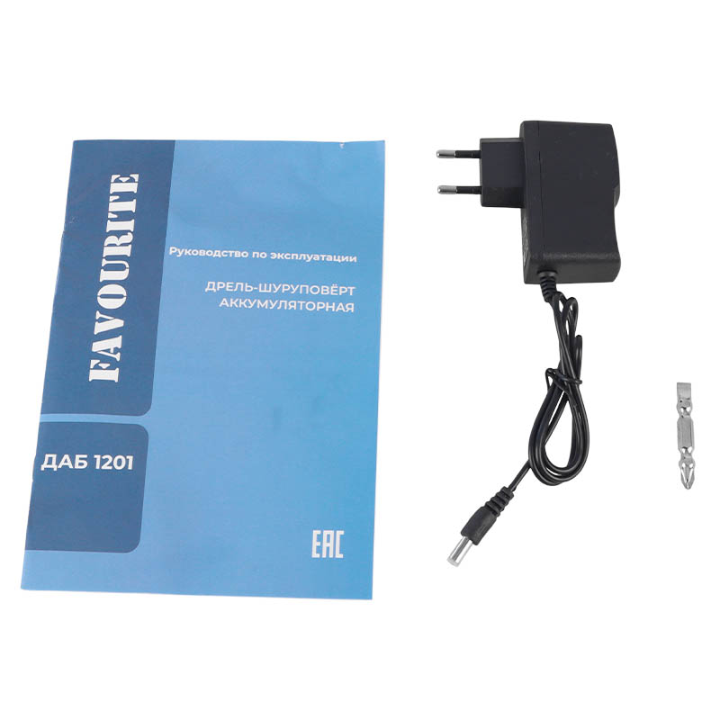 Дрель-шуруповёрт аккумуляторная  Favourite ДАБ 1201, Li-ion, 12 В, 1х2 Ач, коробка