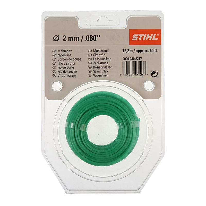 Леска для триммеров Stihl 00009302217, круг, 2 мм, 15 м